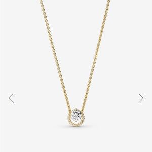 Pandora Sparkling Round Halo Pendant Collier Necklace
14k gold plating